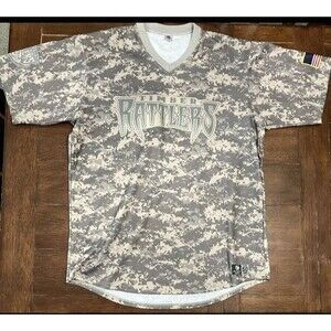Rare OT Sports Wisconsin Timber Rattlers Camo Jersey Size 50 Brewers